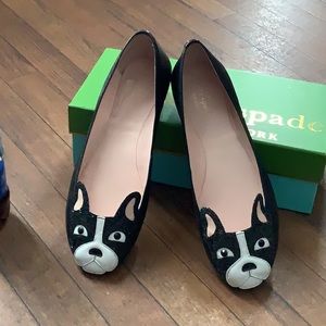 Kate Spade French bulldog flats